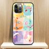 Чехол из закаленного стекла для Apple iPhone 13 Pro Max 11 12 X XS XR SE 2020 7 8 Plus 6 6S Роскошный чехол для телефона Cute Pokemon EEvee Fundas