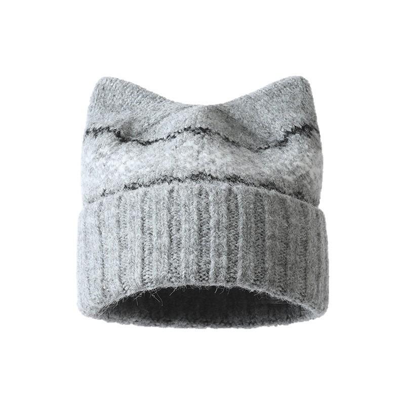 Sweet Cat Ear Knit Hat For Women Winter Warm Fashion Hat
