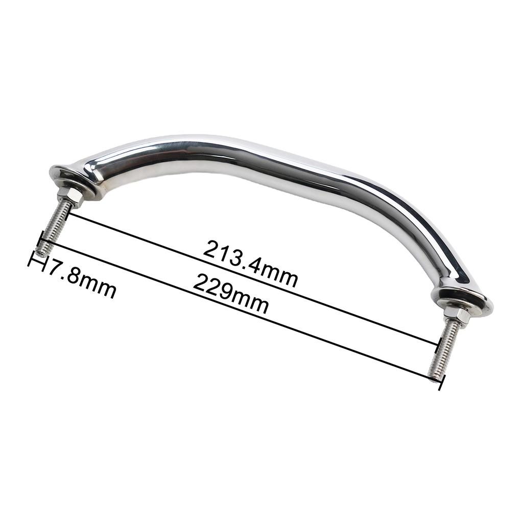 Grab Handle Marine Grab Handle 316 Stainless Steel 8.3\'\' Marine Polishe Silver Hardware High Quality Material 100% Brand New