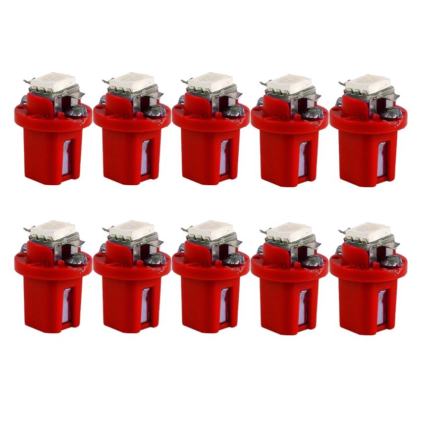 10pcs Car LED Instrument Lamp T5 Bulbs Low Power 5050 SMD Automobile Instrument Panel Switch Lamp 12V Automotive Accessoire