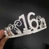 Корона для торта на день рождения с цифрами на 16-й день рождения, корона для торта, тиара, украшение для выпечки