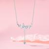 Star Butterfly Necklace Star Tassel Zircon Elegant Minimalist Womens Collarbone Chain