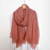 High-end Korean Polka Dot Printed Cotton and Linen Scarf In Winter Versatile Long Scarf Shawl