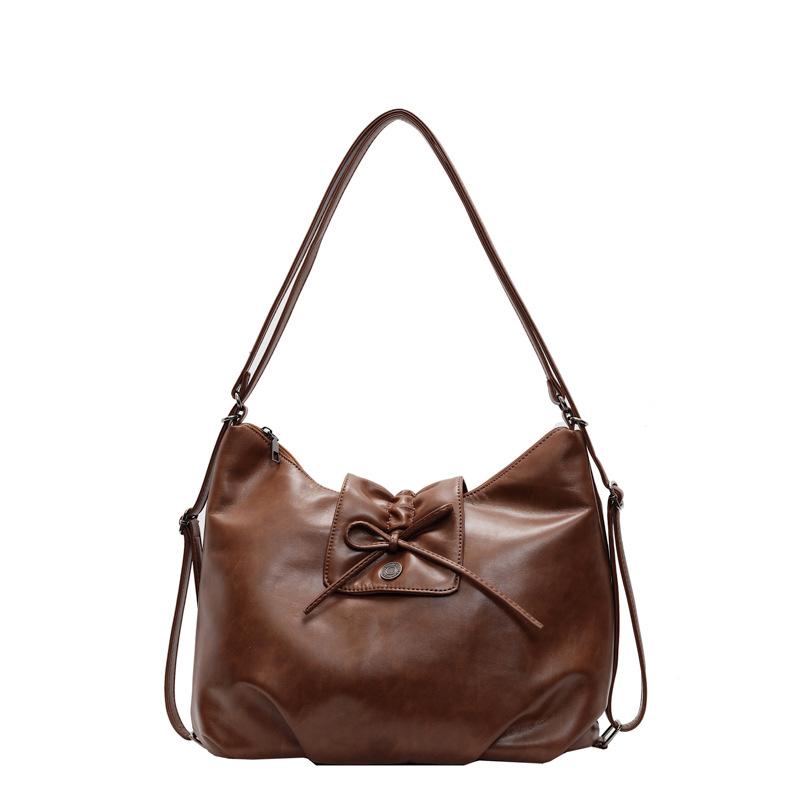 Сумка-тоут в стиле колледжа женская корейская версия ins трендовая ретро мода большая вместимость рюкзак 2025 премиальный сенс на одно плечо женская