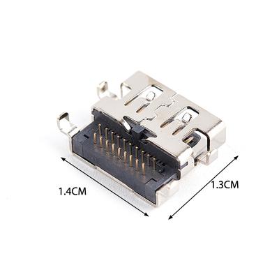 Разъем интерфейса HDMI 19-контактный вертикальный прямоугольный разъем HDMI с обратным грузилом