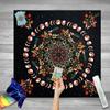 1 шт. Скатерть Таро, гадальный алтарь, скатерть с цветочным принтом, солнце и луна, подвесная ткань, гобелен, декор для вечеринки