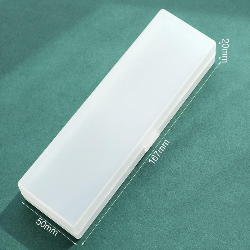 Пеналы для школьного офиса, простая матовая прозрачная пластиковая коробка, матовые белые ручки, хранение канцелярских принадлежностей