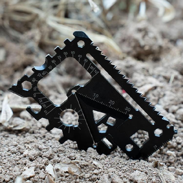 Многофункциональный набор для выживания 18 в 1 из нержавеющей стали, мультитул, карманный размер, инструмент-кредитная карта, простота использования