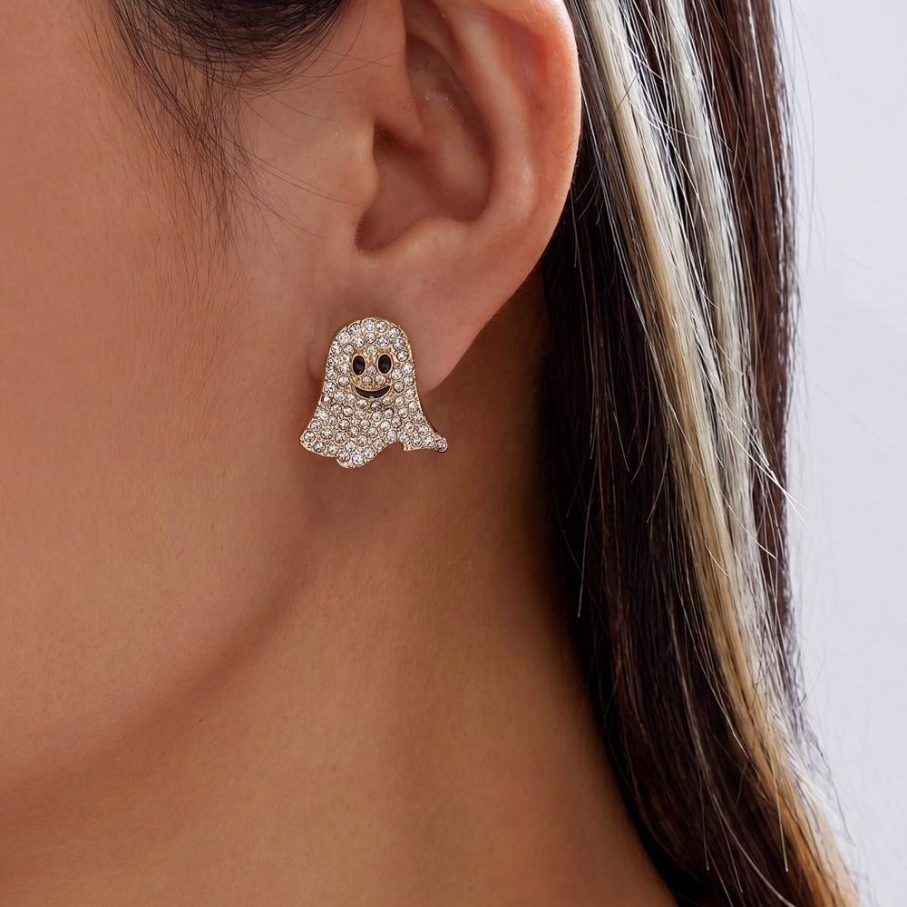 Tassel Ghost Earrings Sparkling Dangle Earrings Cute Halloween Earrings Gifts
