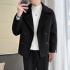 Мужская шерстяная куртка весна-осень, новая повседневная ветровка в корейском стиле с короткими лацканами, красивая шерстяная куртка для мужчин
