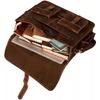 18'' Briefcase Buffalo Leather Premium Messenger Shoulder Bag Leather Laptop Bag