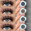 Новые цветные контактные линзы 2 шт. Имперские зеленые линзы для очков Фиолетовые серые модные контактные линзы Синие линзы Серые натуральные линзы
