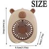 Portable Cute Capybara Fan Solid Color Cartoon Handheld Fan Gifts USB Mini Fan  Camping