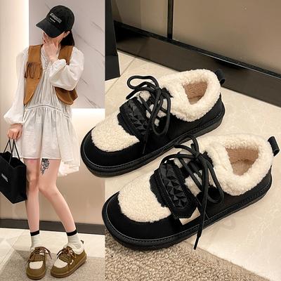 Теплая снежная новая зимняя женская хлопковая обувь с носком, женская обувь, зимняя обувь из кашемира и хлопка, нескользящие ботинки