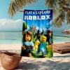 Ultra-Soft Beach Towel with Roblox Theme,Ideal for Pool - Camping, Diving - Perfect Travel Essential, Vibrant Beach Towel.