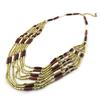 Les Trésors De Lily [N1668] - Golden Brown 'Kilimanjaro' Designer Necklace