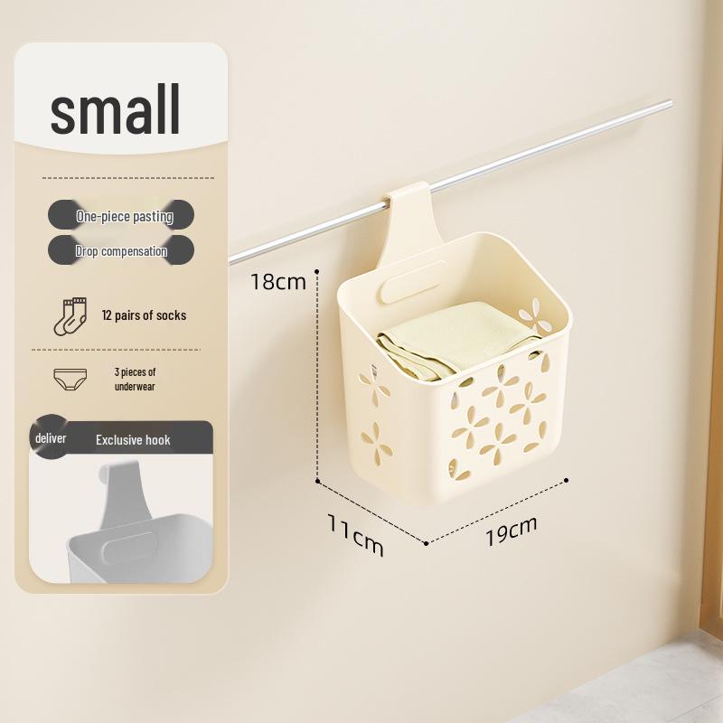 Wall-Mounted Foldable Laundry Hamper: Large Capacity Dirty Clothes Storage Basket for Bathroom and Household Use.