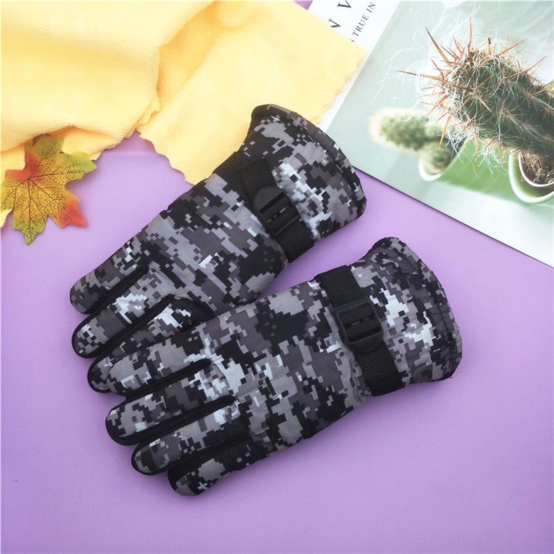 Мультяшные лыжные перчатки для детей 7-13 лет: Милая, Теплая и Утепленная Зимняя Одежда