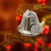 Metal Angel Wings Christmas Tree Bells Silver Christmas Tree Pendant   Holiday