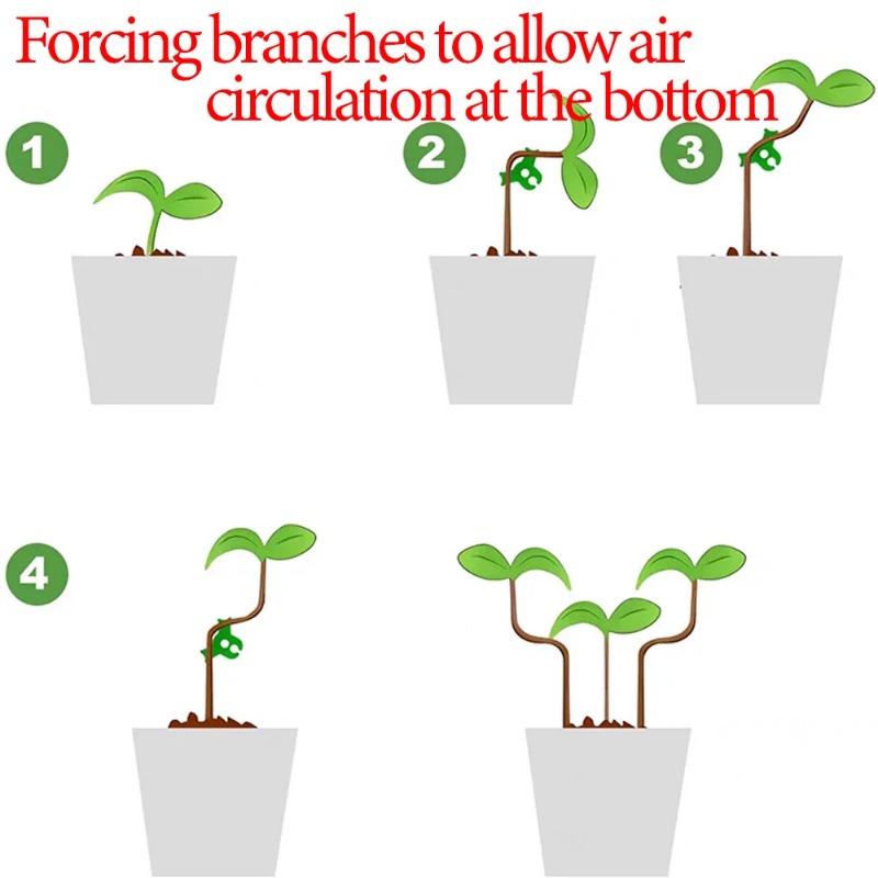 1/10/50/100 шт., гибочный зажим для растений, 90 градусов, тренировочный зажим с низким стрессом, многоразовые зажимы для гибки стебля растения, принадлежности для сада