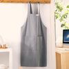 Japanese & Korean Retro Cotton Linen Apron with Logo, Tie-Free Design for Home, Flower Shop, or Painting Use