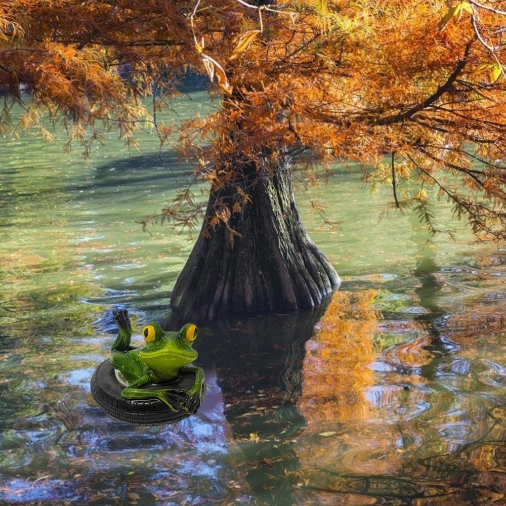 Floating Frog Statue Waterproof Resin Frog Decoration Natural Floating Frog Ornament Fish Tank