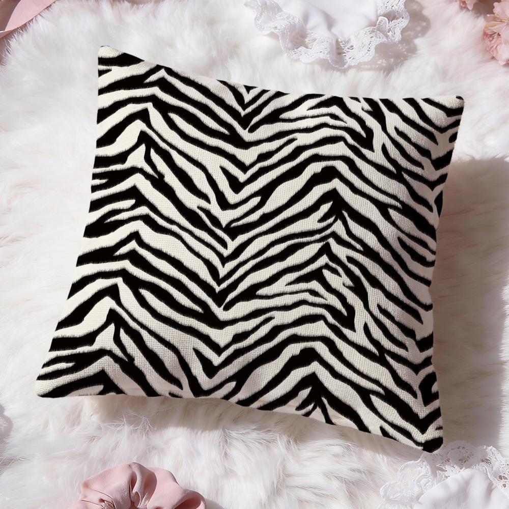 Zebra Stripes Cushion Cover Premium Comfort Reversible Pillow Cove Two in One Design for Any Room Car Interior