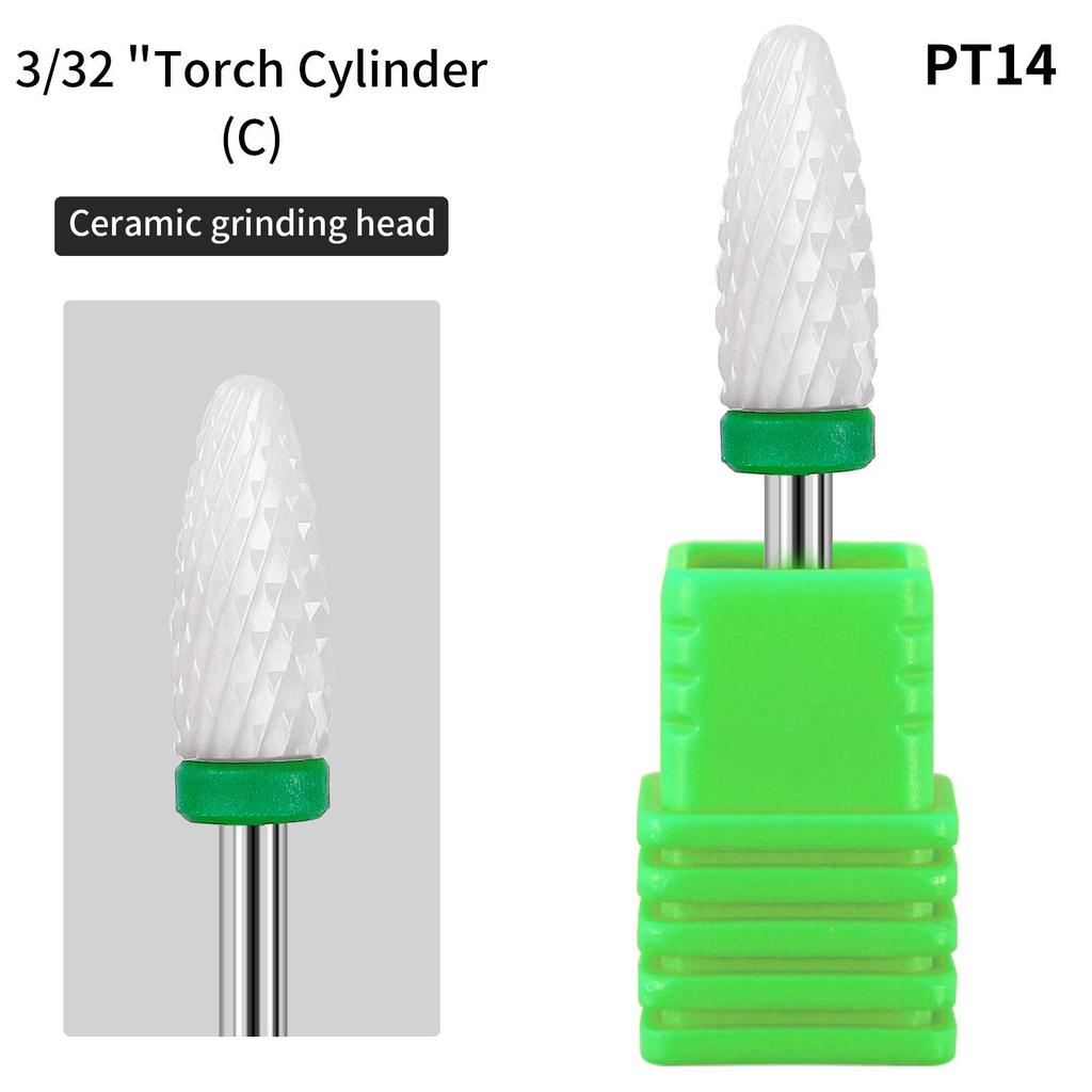 Ceramic Nail Grinding Head - Cuticle Remover & Polisher for Nail Art Tools
