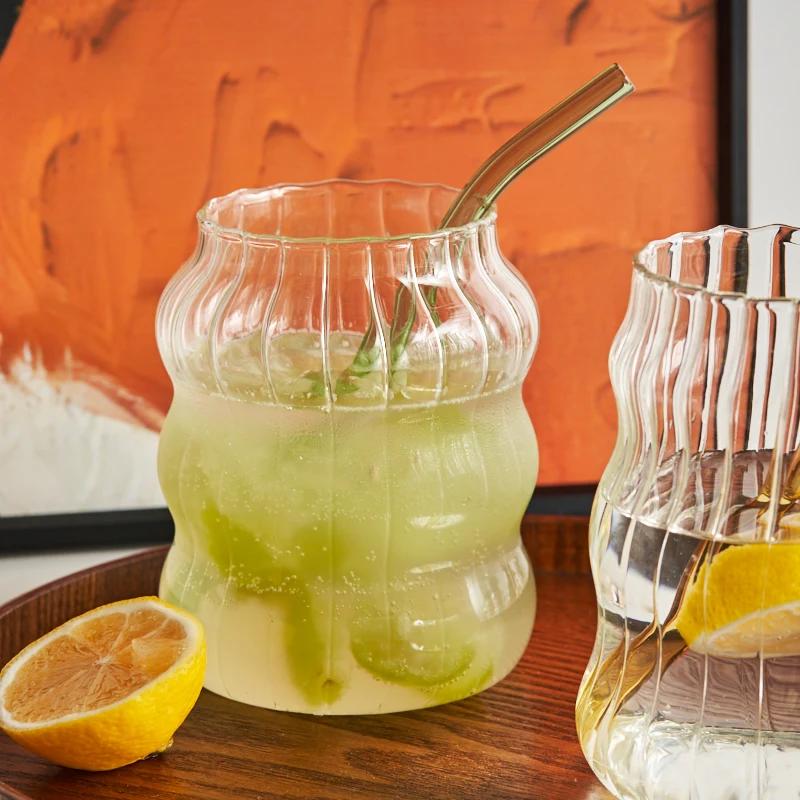 Lazzy House Стеклянные кружки для кофе, стакан для молока, термостойкое стекло, стакан для завтрака, стакан для воды, большой емкости