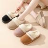 Autumn and Winter Thermal Cotton Slippers Women's Indoor Home Non-slip and Deodorant Thick-soled Warm Fashion Outer Wear Velvet Cotton Shoes