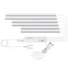LED Recessed Lighting Kit for Wall Panels 6-Piece Dimmable LED Bar Lights with Touch Switch for Wood Slats, Wall Accent Acoustic Panels, Shelf