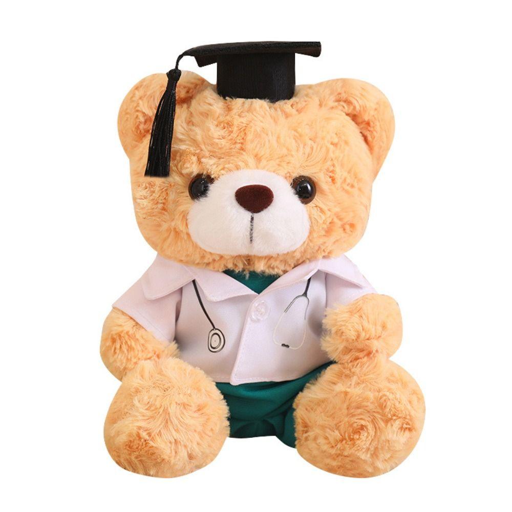 With Doctorial Hat Bachelor Bear Plush Toy Stuffed Toy Bear Animal Doll Graduation Season