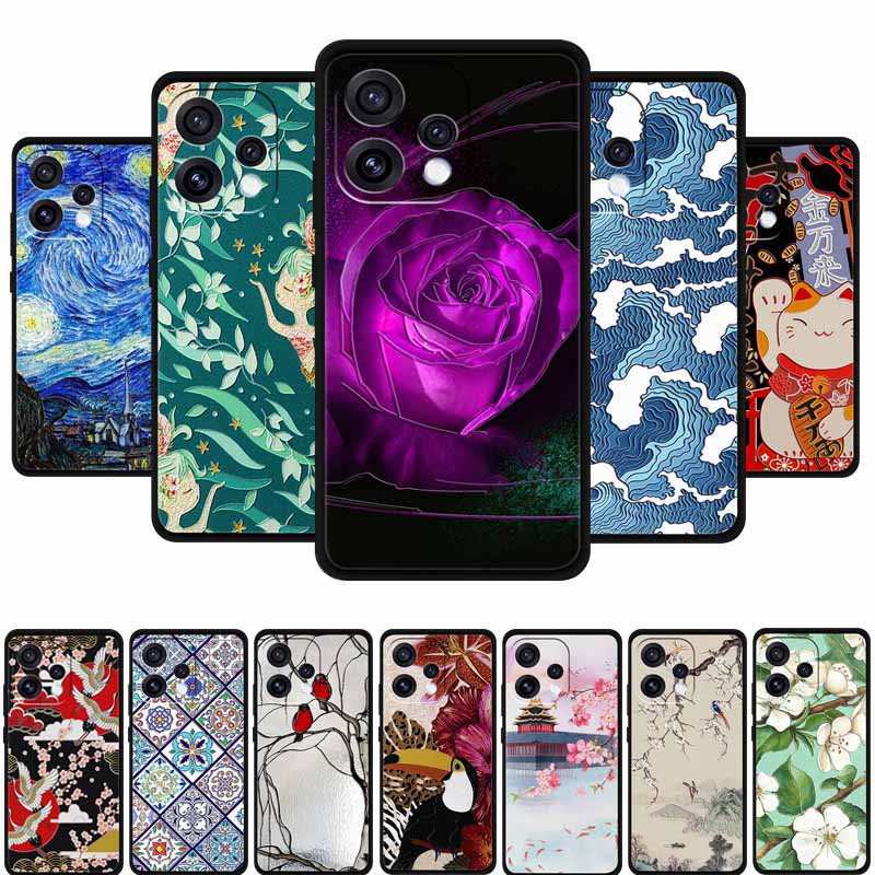 3D Emboss Case For Oppo Reno15 5G Phone Case Reno 15 Coque Flowers Silicone Soft Back Cover For Oppo Reno 15C 5G 2025 Case Funda