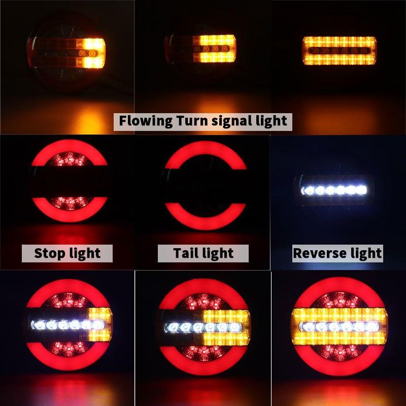 1/2/4 шт. 12 В 24 В светодиодный прицеп грузовик задний фонарь задний фонарь стоп-сигналы заднего хода автомобиль лодка автобус караван течет указатель поворота лампа