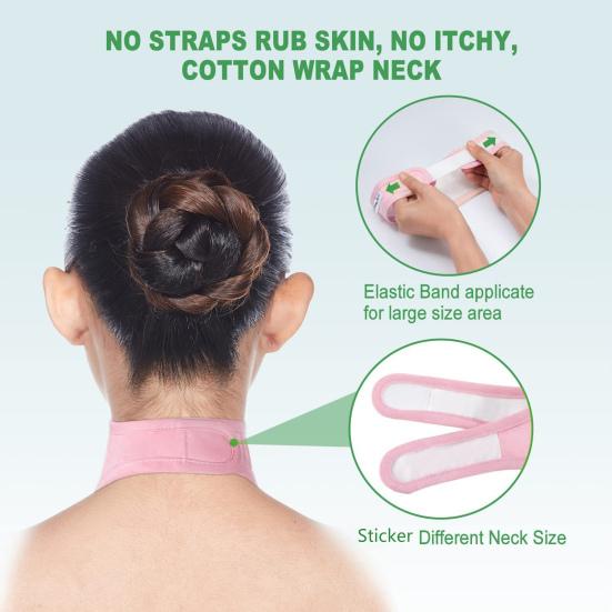 Castor Oil Neck Pack Elastic Band Improve Sleep Reusable Convenient Wrap Self-conditioning Scarf Care Products