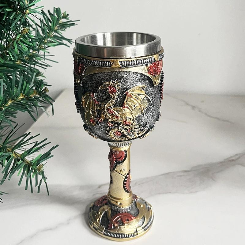 Средневековая стимпанк кружка-дракон Ренессанс Механические драконы Пивная кружка Танкард Нержавеющая кофейная чашка Подарок ко Дню отца