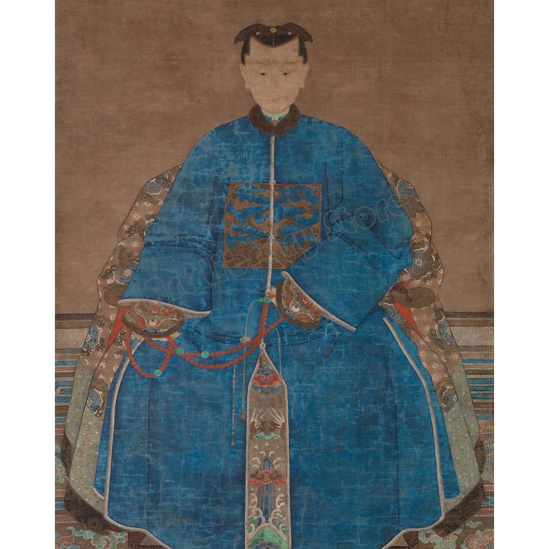 Винтажные китайские императоры в традиционных костюмах Азиатский портрет Постер Холст Живопись Настенное искусство Картинки Домашний декор интерьера Подарок