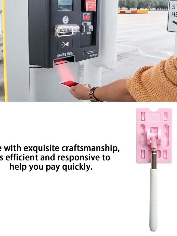 Телескопический держатель для карт, бесконтактный стержень для оплаты парковки автомобиля, держатель для карт с функцией считывания платы за парковку