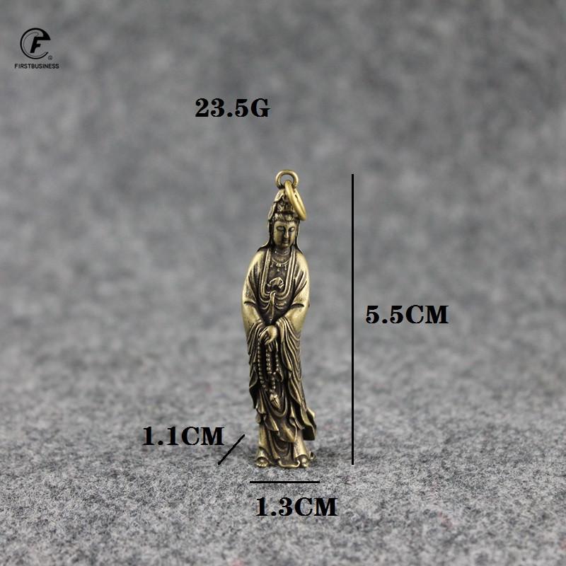 Медная Статуэтка Будды Подвесное Украшение Благословение Домашний Декор для Гостиной Дома Счастливый Латунный Фигурка Настольное Украшение Брелок Подвеска