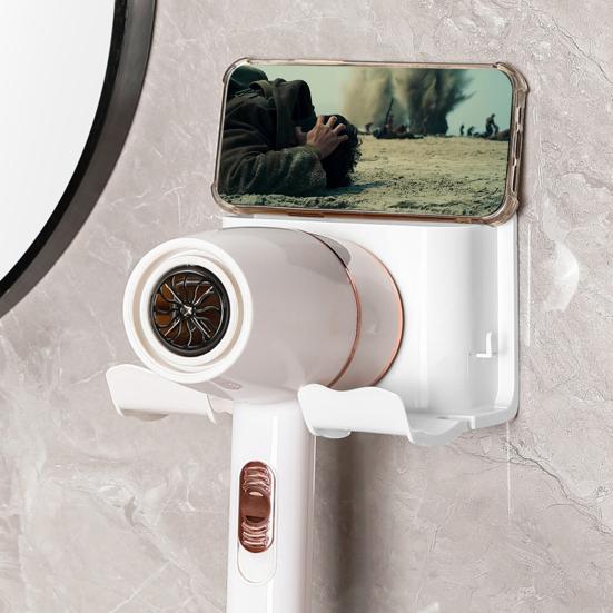 Настенная подставка для фена U-образная конструкция Прочная несущая способность Простая установка Универсальная