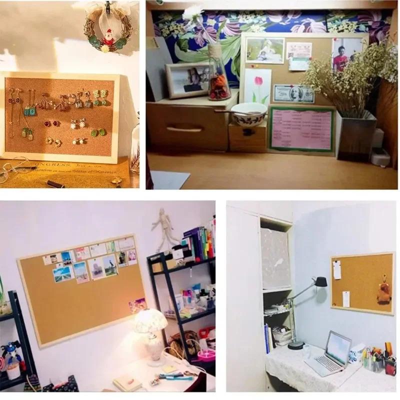 Advertising Display Cork Board, Retro Frame Style, Single-sided Photo Wall, Office & School Display Supplies