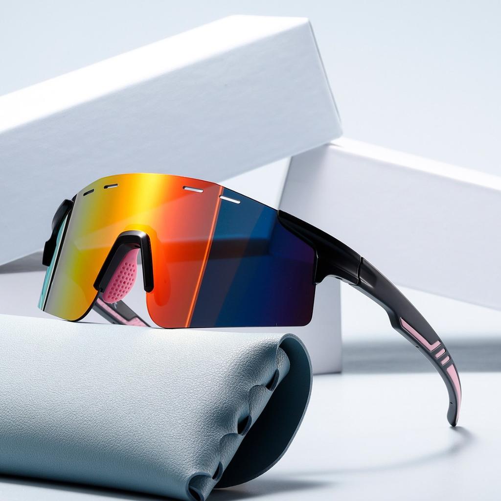 Солнцезащитные очки для велоспорта, меняющие цвет, для спорта на открытом воздухе, ветрозащитные очки, литьевые, нескользящие, с большой оправой 9061