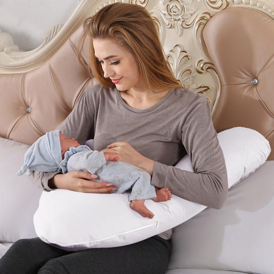 Подушка для кормления беременных со съемным чехлом, ПП хлопок, полностью заполненная спина, плечо, шея, ортопедическая V-образная подушка