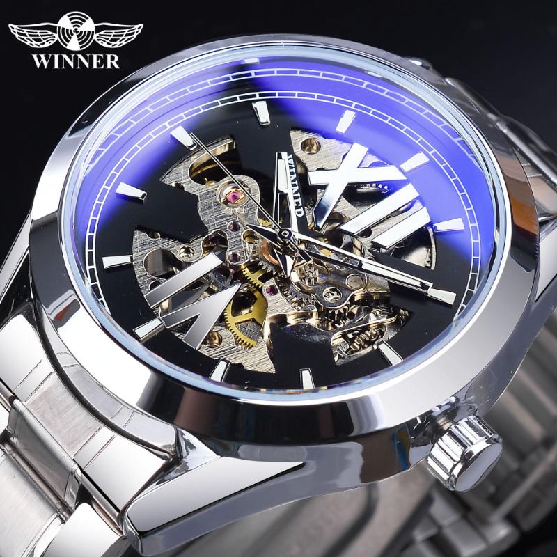 WINNER Fashion Mechanical Hollow Waterproof Automatic Mechanical Watch