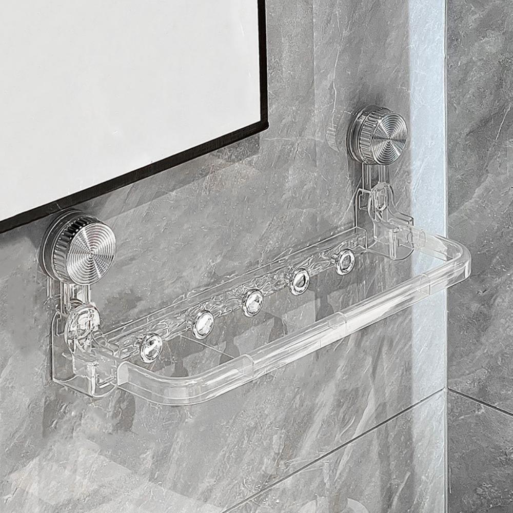 Punch Free Towel Storage Rack Wall Mounted Faucet Shelf Practical Towel Bar for Home