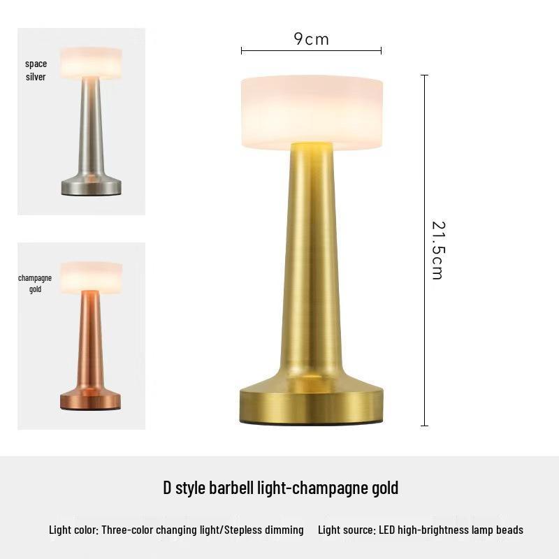 Retro LED Touch Table Lamp - USB Rechargeable for Bedside, Dining, Bar, and Desktop Atmosphere