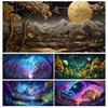 Полный квадратный/круглый дрель 5D DIY алмазная живопись абстрактный пейзаж и изображение луны Алмазная вышивка крестиком домашний декор J3755