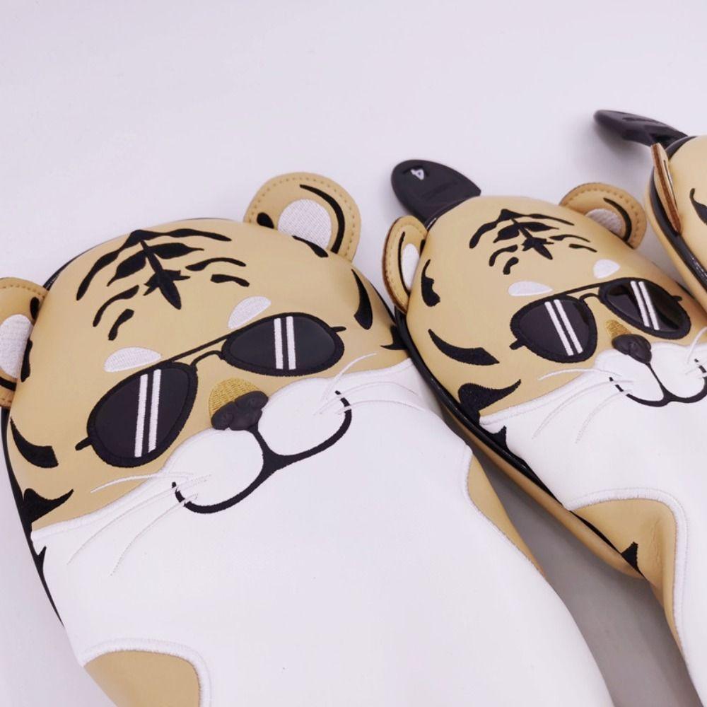 PU Leather Golf Club Covers Soft Golf Headcover Golf Protector Set Tiger Golf Cover  Men