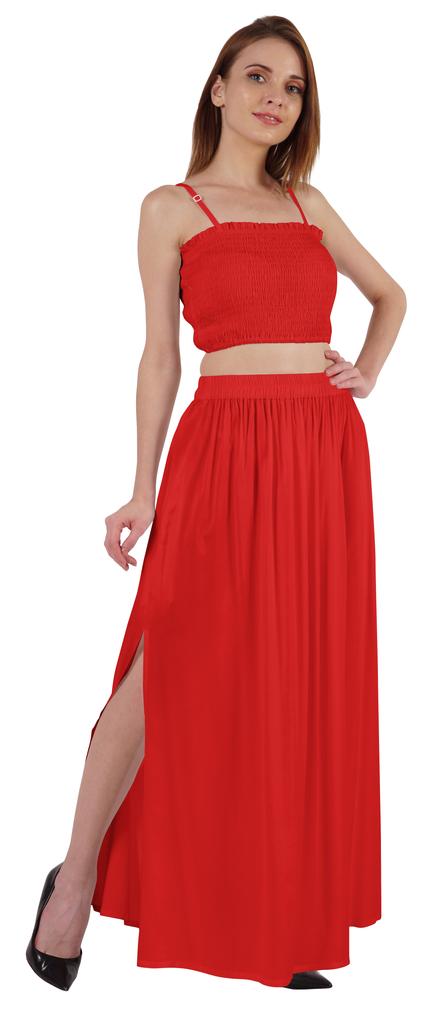 Bimba Летняя одежда для вечеринок Сексуальное платье из 2 предметов для женщин: укороченный топ и длинная юбка, комплект W