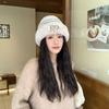Women's New Warm Plush Knitted Hat Korean Style Trendy and Versatile Face Protecting Small Windproof Ear Protecting Wool Hat